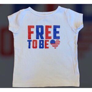 3T VGUC Carter's Patriotic Free to Be Loved Tee